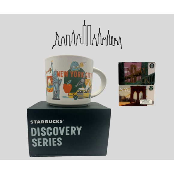 Starbucks New York City Coffee Mug Discovery Series Statue Liberty NYC+BONUS! - Picture 1 of 13